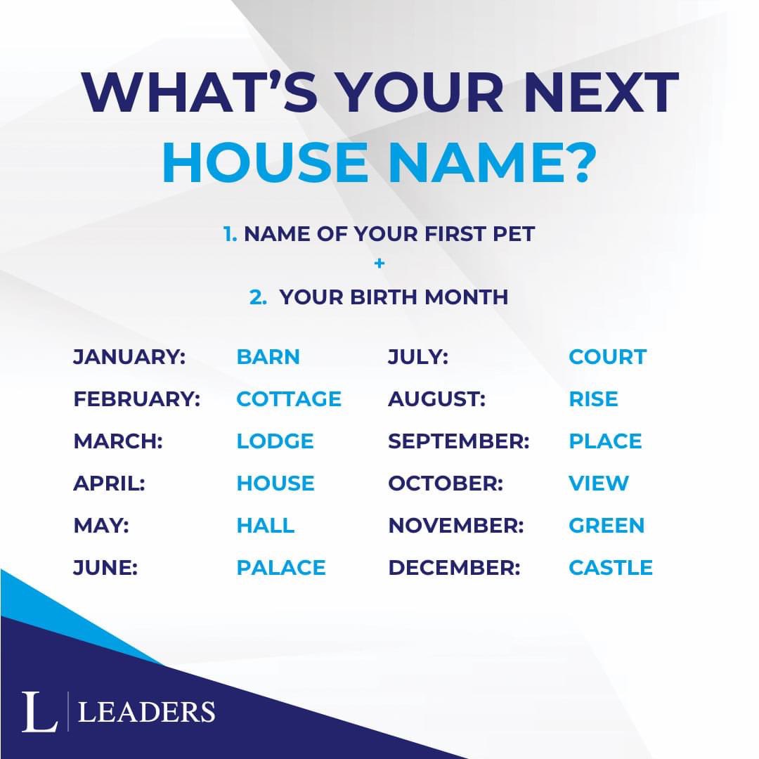 Just a bit of fun.....what would your next house be called? 
We have Bonny House and Miss Nibbs Lodge here in the office 🏡 🐶 🐰 

‘I can’t wait to move into.....’ your answers below ⬇️⬇️⬇️
