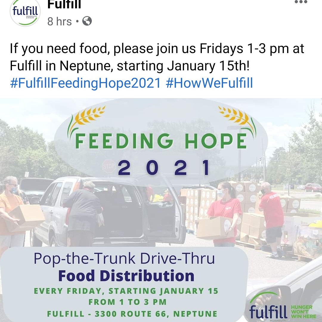 For anyone who is experiencing food insecurity, please know there is help out there. For all others, please note that we are holding a food drive for @fulfill_nj through January 21st. All food can be dropped off Thursday-Sunday from 4pm-10pm.
