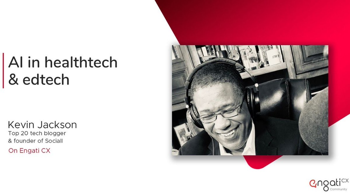 Kevin_Jackson's tweet photo. In this #EngatiEngage episode, Kevin L. Jackson discusses #AI in #HealthTech and #EdTech https://t.co/4yOadbJ1b8 https://t.co/IBDjVrvBHX