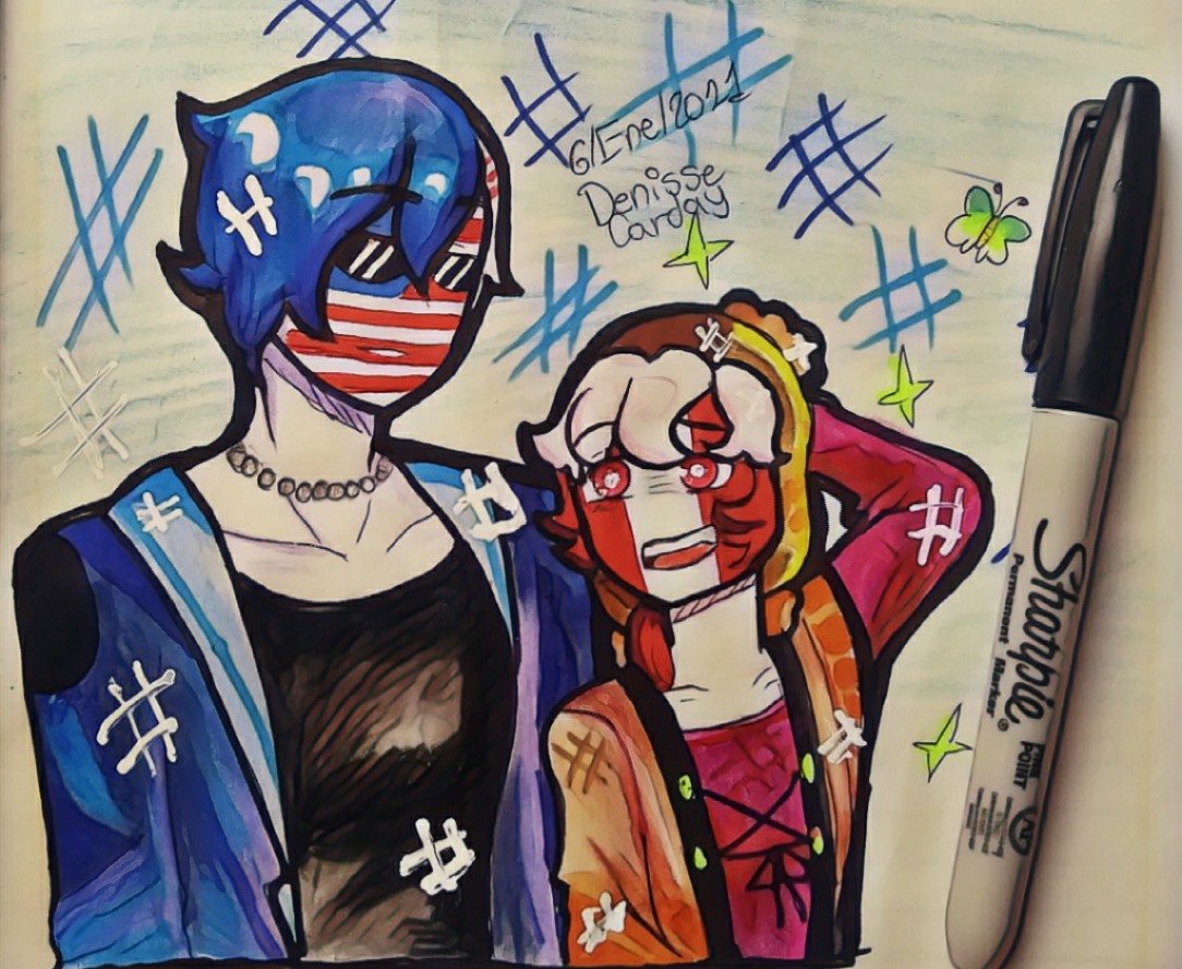 DEN_CARDAY's tweet photo. No sabía si subirlo ,Mi cámara no es tan buena 😔👌✨me acordé porque no dibujó a tradicional,me equivoco mucho jsjs
😏 🇺🇲🇵🇪 Pedido ✨ #Usper #usper #CountryHumans #CountryHumansPeru #countryhumansyaoi #countryhumansusa #country_humans #country_ https://t.co/hAFJbovvdF