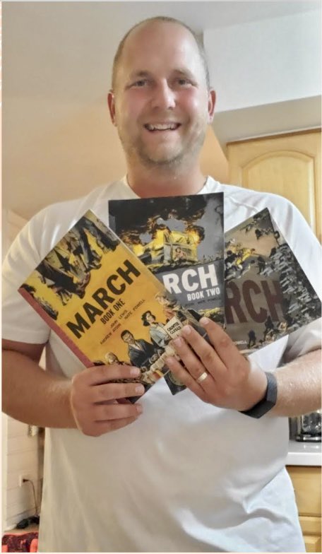 WESTBookReview's tweet image. What’s Mr. Schultz reading now? Did you know that in addition to teaching, coaching and generally being awesome, Mr. Schultz reads 100 books every year? What’s your personal reading goal? Check out our IG to read Mr. Schultz’s review of the March series. @GWEnglishDept