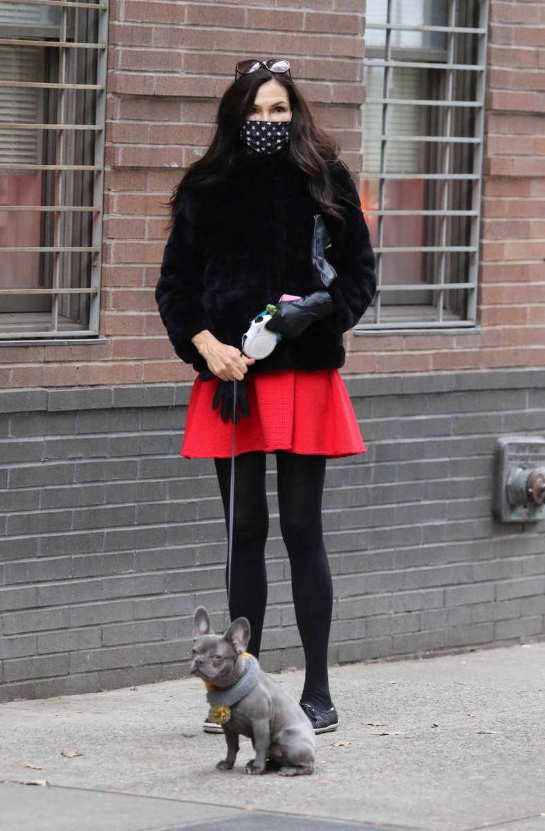 CaseyHowlett's tweet photo. Famke Janssen Is all smiles in Manhattans downtown area..with Her Dog  01/05/2021 #FamkeJanssen https://t.co/Euf10UaQcX