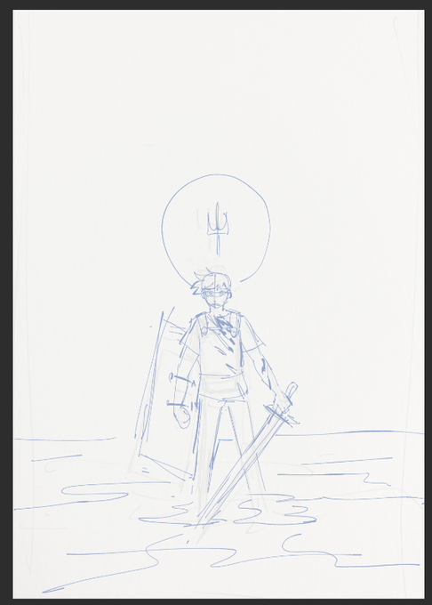 pjo warmup sketch that i will definitely be returning to ? 