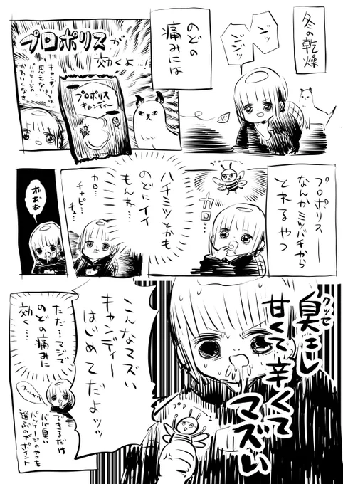 プロポリスキャンディー舐めた 