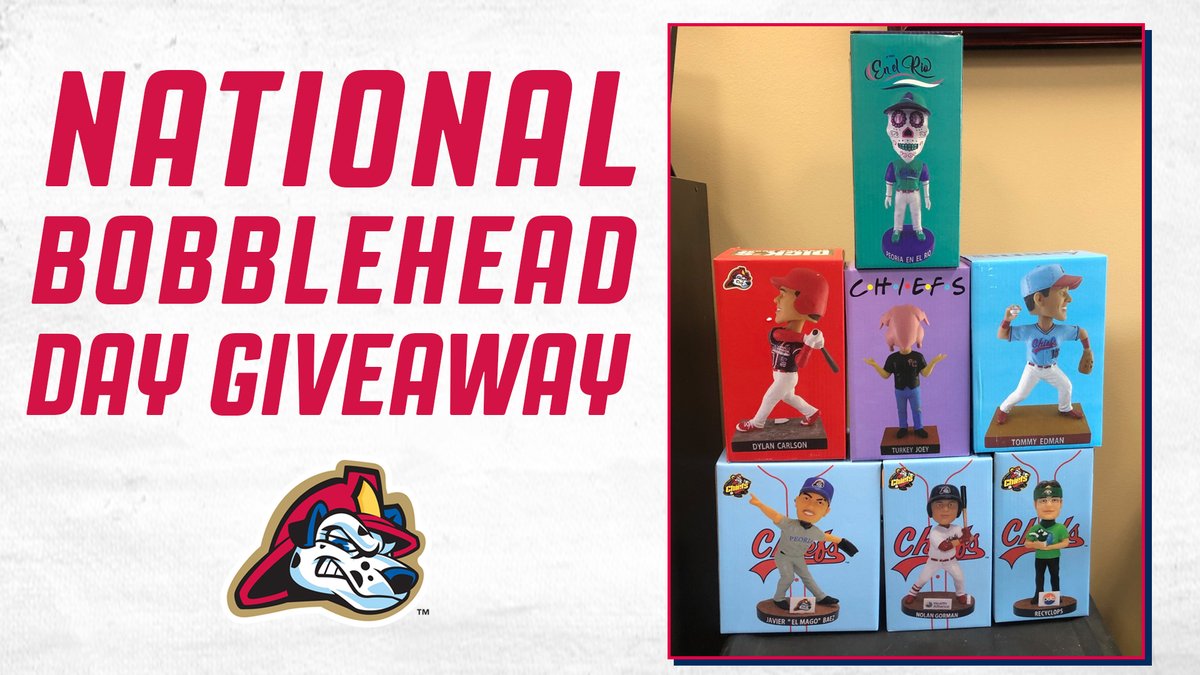 peoriachiefs's tweet photo. Want to win a free bobblehead for you and a friend?

Here's how to enter:
- Like + retweet this tweet
- Tag a friend in the comments
- Must be following us to win

The winner will be chosen in 24 hours!

#NationalBobbleheadDay // #SoundTheAlarm https://t.co/IXtUteQhob