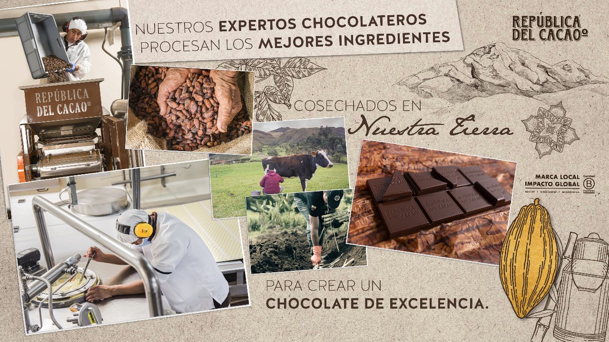 RepdelCacao's tweet photo. Los sacos de #cacaofino de aroma llegan a las puertas de nuestra fábrica, donde expertos #chocolateros procesan los mejores ingredientes cosechados en nuestra tierra, para crear un #chocolate de #excelencia. #BCorp #BtheChange #marcalocal #impactoglobal https://t.co/xG0ZDnYec8