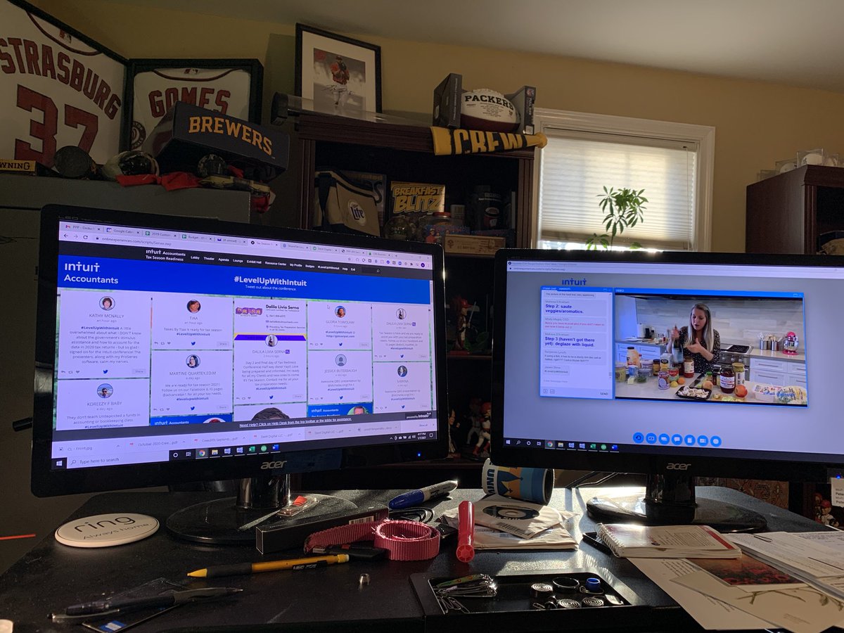 peterscpa's tweet photo. Virtual Tax Season Readiness conference by Intuit. Capped off with a Cooking Class so it’s not all boring accounting updates. #LevelUpWithIntuit https://t.co/dsekJ4sS16