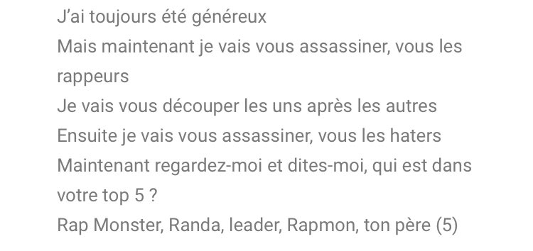 "la qualité de ma prononciation est 4K. je suis une mec trop cool, je suis le chopin du rythme" cypher pt1 (namgi)