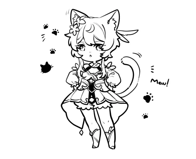 Kitty and (maybe) loli Lumine? Nekomimi is the best!!?❤️?
#chilumi #タル蛍 