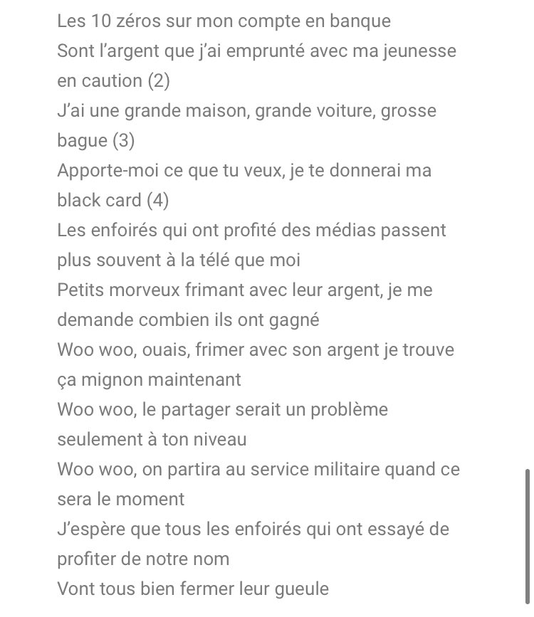 "j’espère que tous les enfoirés qui ont essayé de profiter de notre nom vont bien fermer leur gueule"- what do you think?