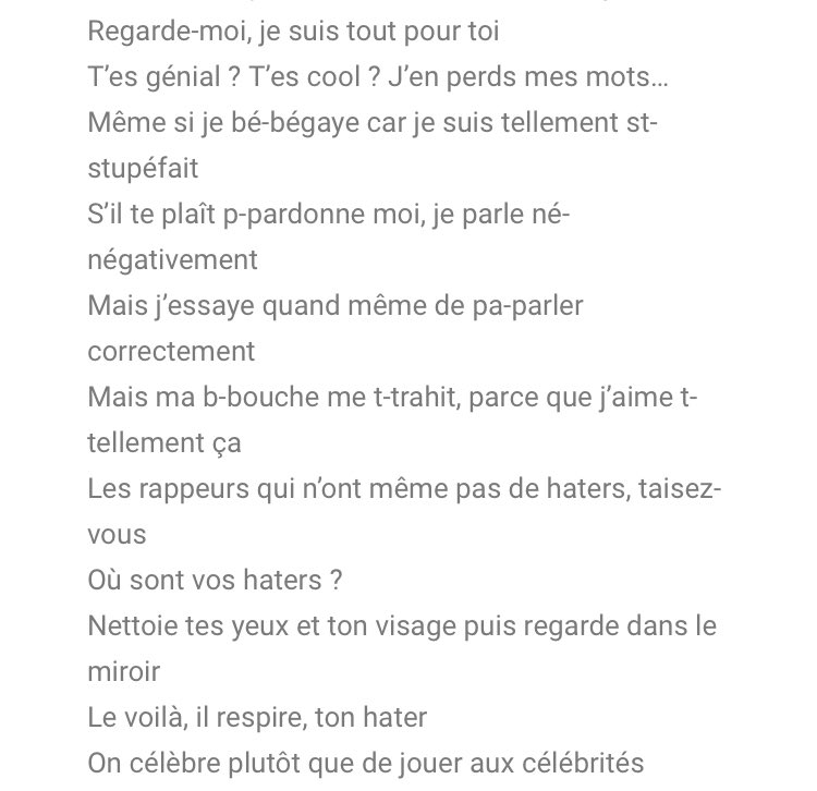 la façon dont namjoon imite les antis qui bégayent quand ils sont en face d’eux >>>>>