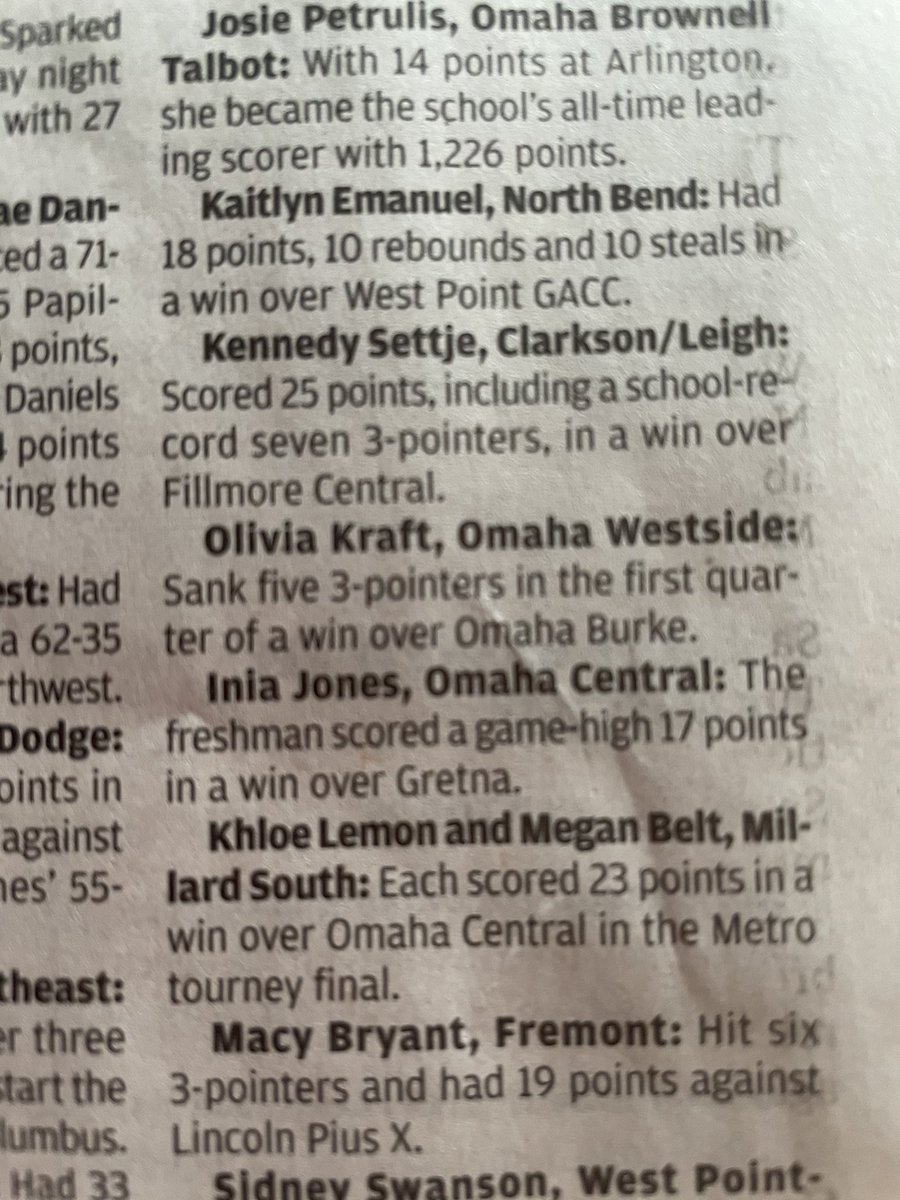 ToMarasco5's tweet photo. And pretty cool to see @oliviakraft8 getting a little pub in the paper as well. Keep shooting Kid! #LAW #16thsecond #1MOR3 #ouRside #rollside https://t.co/IuFhsIhPD4