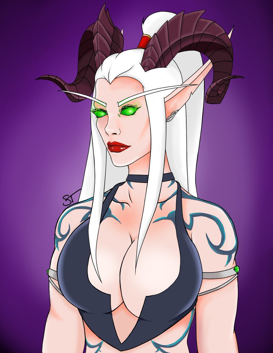 Rainefield's tweet photo. I uhh. I actually finished a thing without spending a month on it. Three days, new record!
My Demon Hunter, Shaerah!
#DigitalArtist #ArtistOnTwitter #worldofwarcraft #bloodelf #demonhunter #SylvanasDidNothingWrong #NeitherDidGarrosh #Horde #AllianceSuck https://t.co/2WULHFUaID
