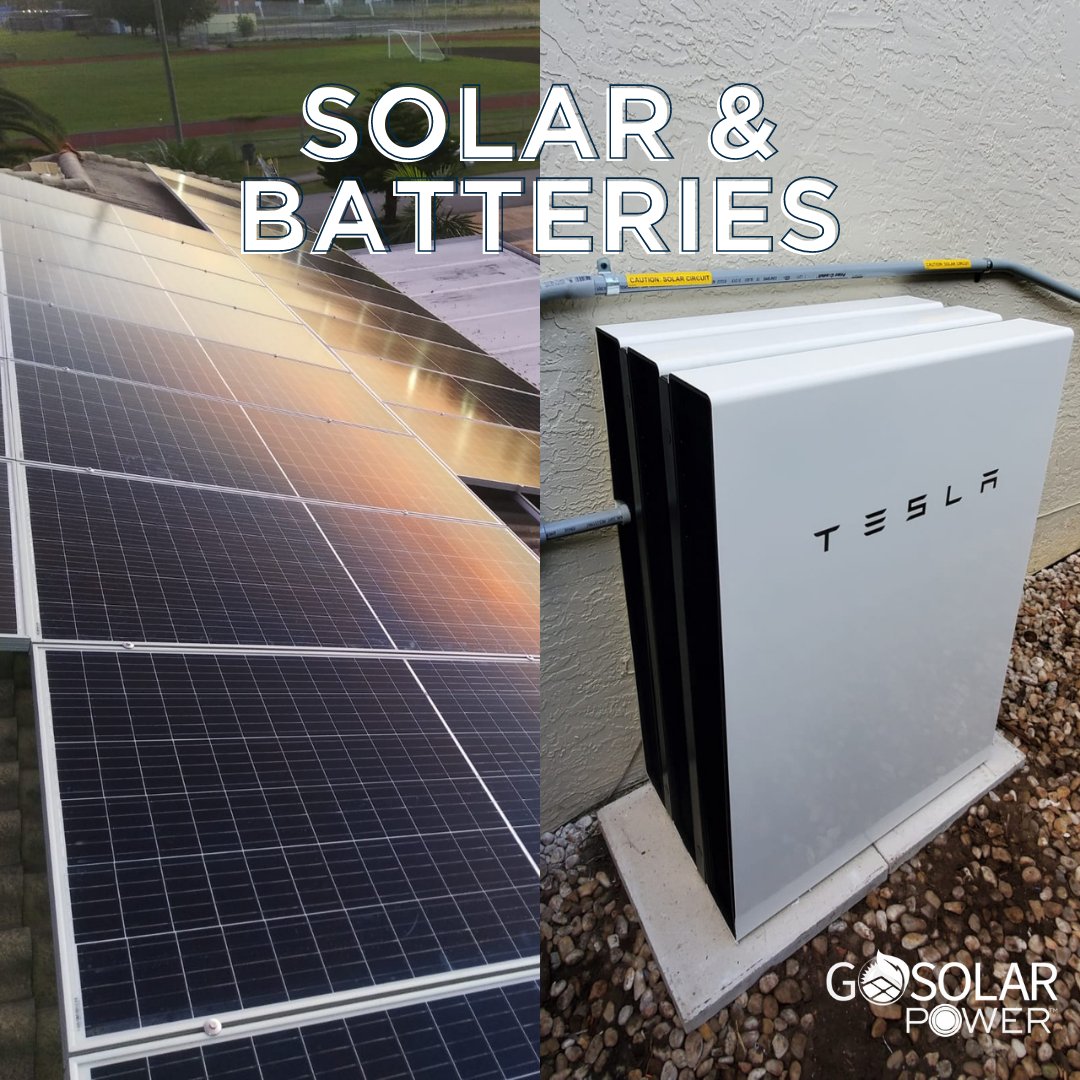 gosolarprogram's tweet photo. Not since Peanut Butter and Jelly or Burgers and Fries have there been a more perfect combination than #SolarandBatteries.  Create your own Power with #SolarPanles and keep it running on or off the grid with #TeslaPowerwall #SolarBatteries - Get your power today 800-530-9597 https://t.co/NuilqYYQ07
