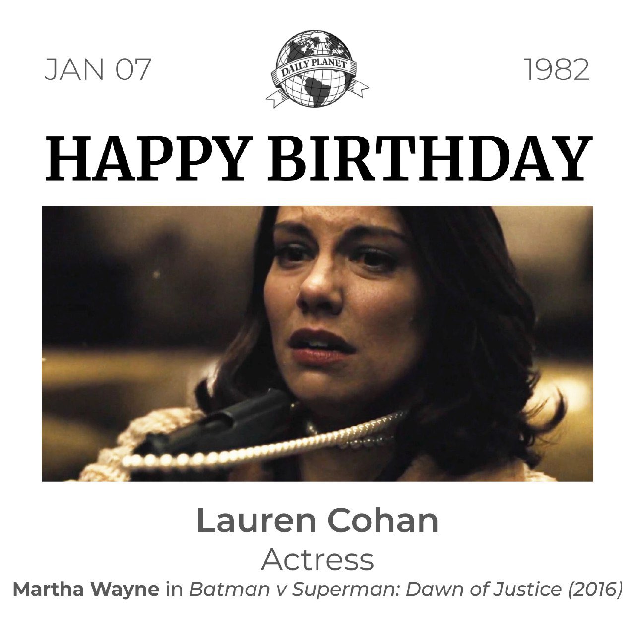 Happy birthday to Martha Wayne, Lauren Cohan!

 