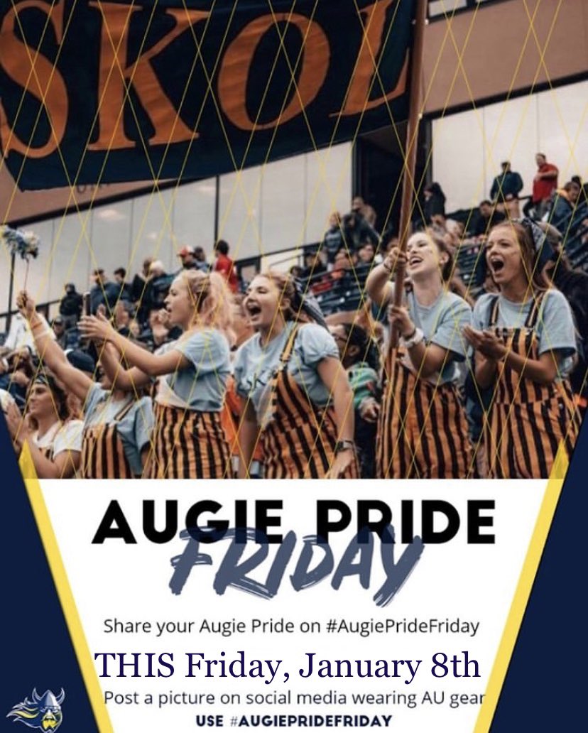 augieSKOL's tweet photo. WEAR YOUR AUGIE GEAR TOMORROW!!! #augiepridefriday https://t.co/kmrwwPXtEz