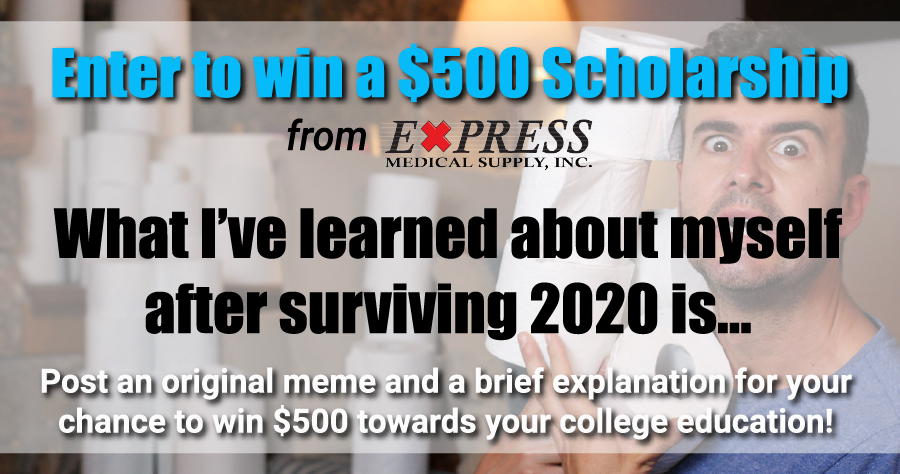 Express_Medical's tweet photo. Express Medical Supply has another scholarship opportunity starting now! Check out our scholarship page for directions on how to enter - https://t.co/T46vFmNKm7 https://t.co/vMWquprnKe