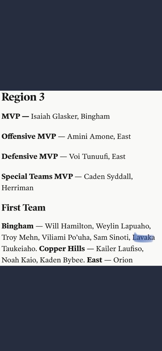 isaiahglasker's tweet photo. 1st Team Region MVP 🙏🏼🔵⛏ https://t.co/2YmAfQJDsv