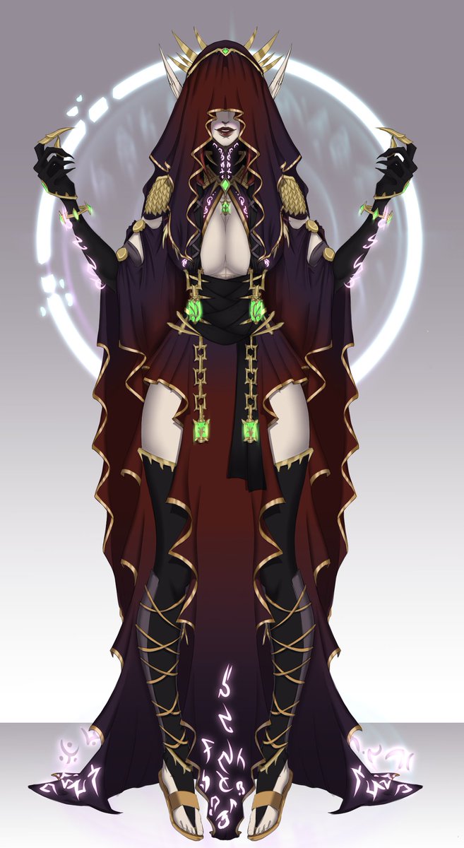 regalgorgon's tweet photo. The hooded/veiled version. #worldofwarcraft #warcraft #warcraftart #regalgorgon #bloodelf #warlock https://t.co/I7pjwpNdJw