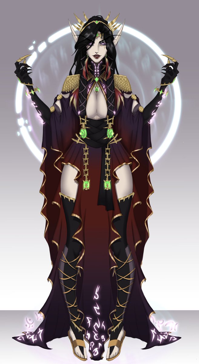 regalgorgon's tweet photo. The hooded/veiled version. #worldofwarcraft #warcraft #warcraftart #regalgorgon #bloodelf #warlock https://t.co/I7pjwpNdJw