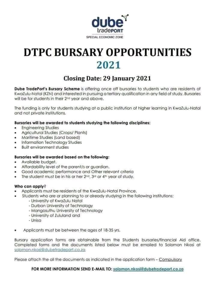 A thread of Bursaries.please retweet