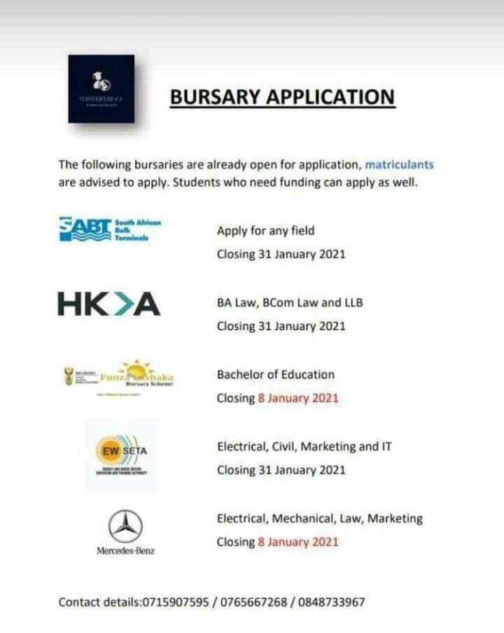 A thread of Bursaries.please retweet