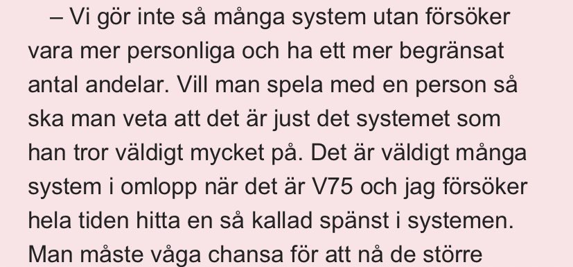 Skönt när man bara kör 97 andelar #v75 #begränsatantalandelar