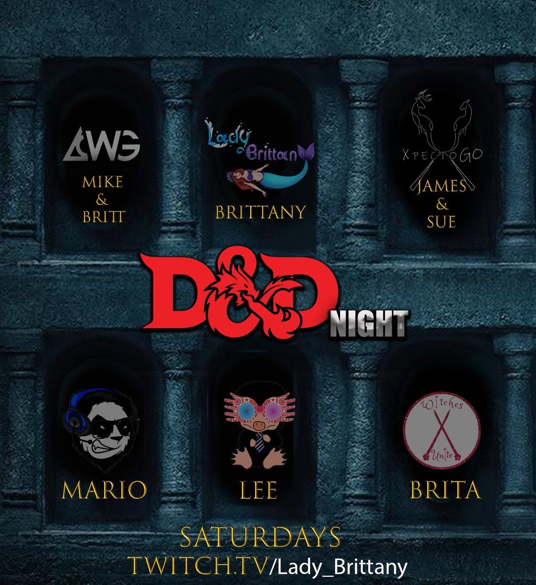 Lady_Brittany_'s tweet photo. Super fun announcement time! Every other Saturday me and some super cool #wutubers friends are going to be playing Dungeons & Dragons from 8pm EST - 12am EST We are so heckin excited! See you Saturday for the start of a new Adventure!
https://t.co/ESmBGOqmeb https://t.co/72WGrDV36c