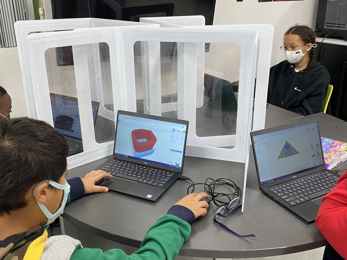 Hamilton fifth graders applying their knowledge of coordinate planes and fractions through the use of 3D designing. #STEMeducation #3D
