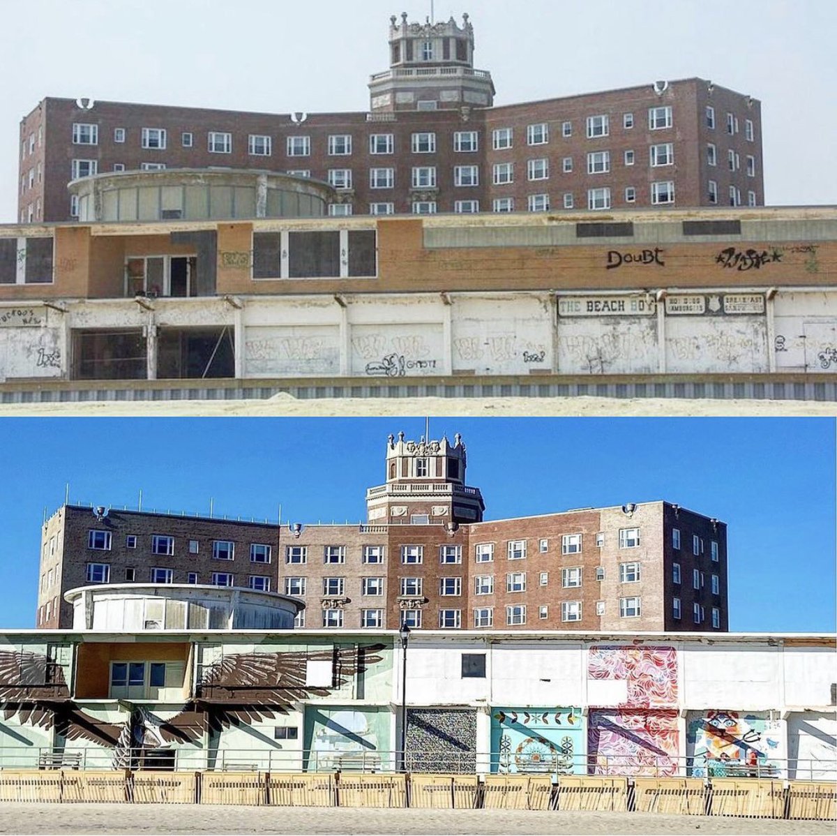 TomRentJRZShore's tweet photo. Northend Boardwalk art in 2002 and in 2021.
.
#AsburyPark #AsburyParkBeach #AsburyParkNow #AsburyParkBoardwalk #AsburyParkNJ #AsburyParkDaily #MyAsburyPark #GreetingsFromAsburyPark #MuralArt #UrbanArt #AsburyParkConventionHall #AsburyParkPride #JerseyShore https://t.co/Jsql7ievfN