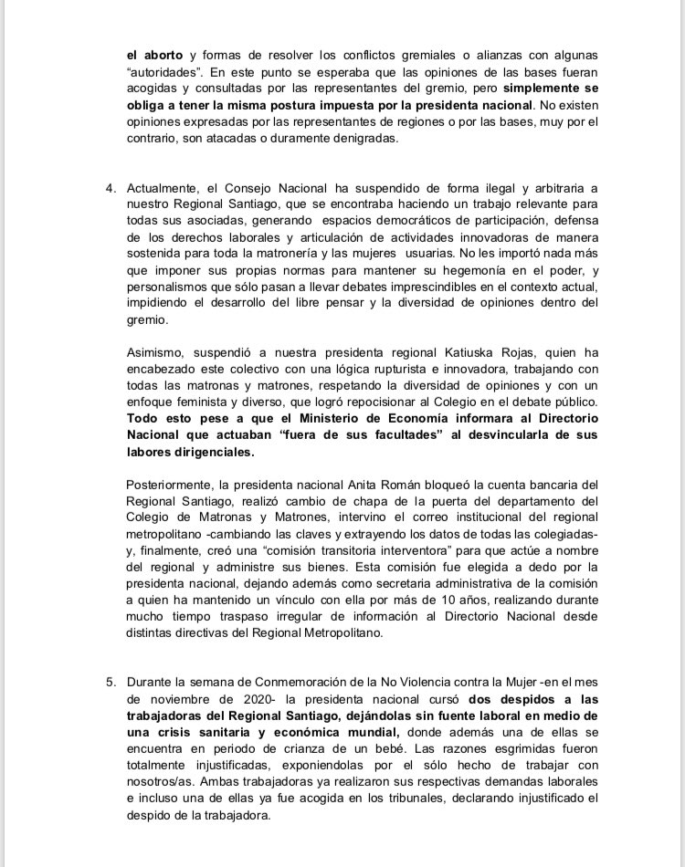 MatronasStgo's tweet photo. [COMUNICADO URGENTE]
Para toda la matronería del país, respecto al accionar del Directorio Nacional y su presidenta. https://t.co/1Rh1LtRIvj