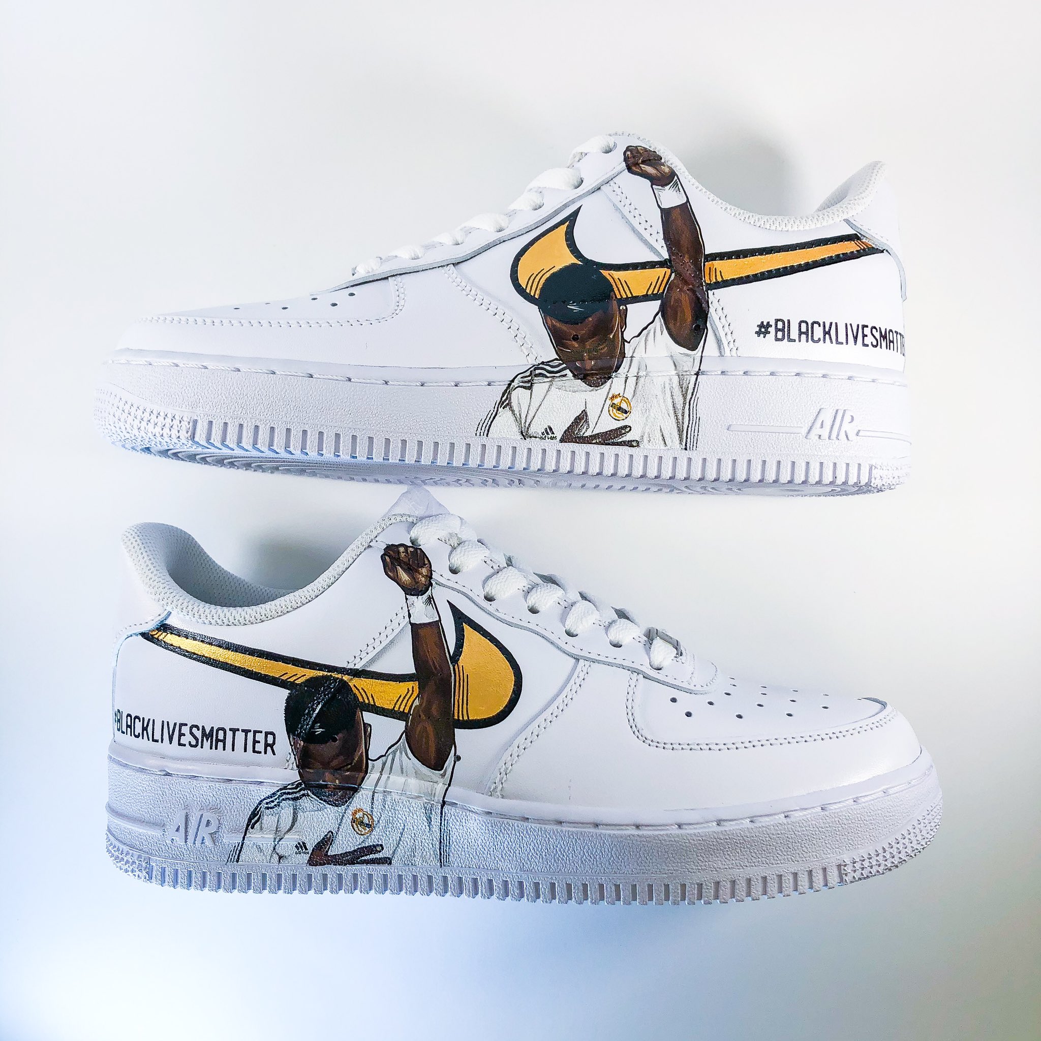 Melonkicks on X NIKE. AIR FORCE 1 LOW. BLACKLIVESMATTER vinijr heakco melonkicks customshoes tarragoteam tarragosneakerscare alwaysvallejo heakco viniciusjr realmadrid qualityoverquantity madeinalcobe...