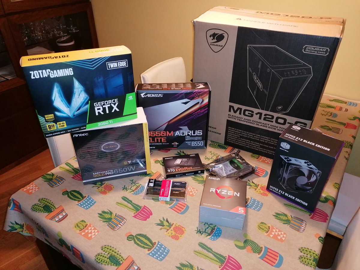 Step one: get all the components. My parts list:  https://uk.pcpartpicker.com/list/fY2yVc&nbsp;