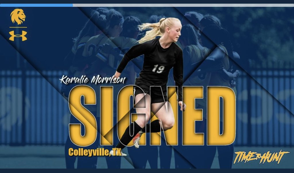 kmorrisontuna's tweet photo. Excited to announce that I have officially signed to play with Texas A&amp;M Commerce! Thanks to Coach Piper and Coach Burns for this opportunity to play soccer at a higher level! Go Lions! @CHHS_LPSoccer @texasxtreme https://t.co/NCYXBI0Beb