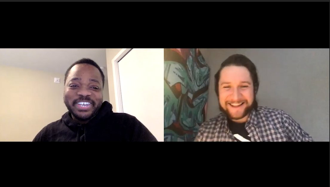 hiattabends's tweet photo. Editing Video of my chat with @romeoshagba about his work placement. Tough to make any cuts with that smile in it. #RRCTV https://t.co/awDGaIdvM3