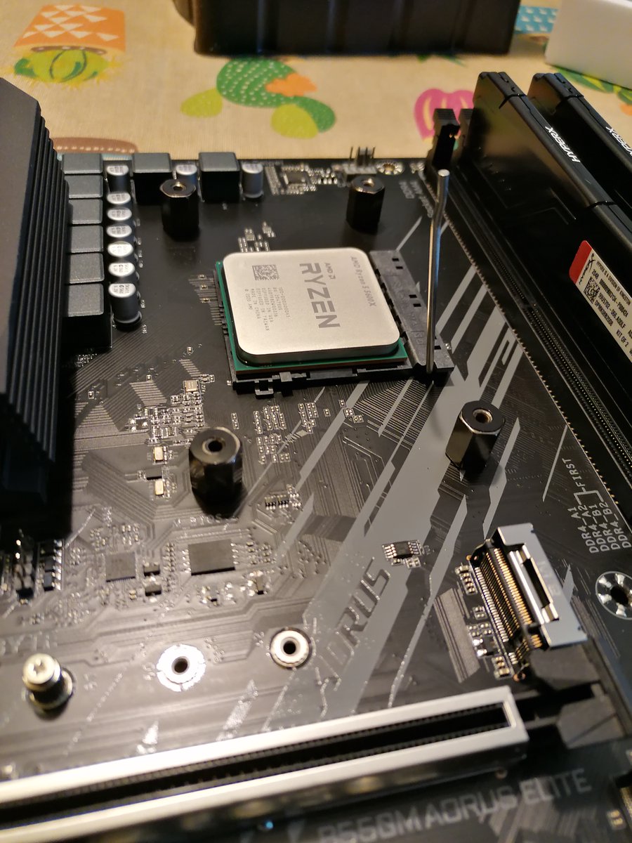 Step 6: Install Ryzen 5 5600X CPU into its AM4 slot