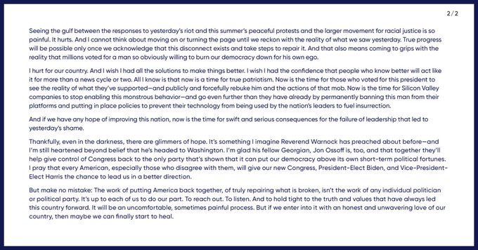 CRRJA5's tweet photo. Michelle Obama calls on tech companies to permanently ban President Trump from their platforms and put policies in place “to prevent their technology from being used by the nation’s leaders to fuel insurrection

Delete @BarackObama account for supporting Black Lives Matter https://t.co/5DJalym2Al