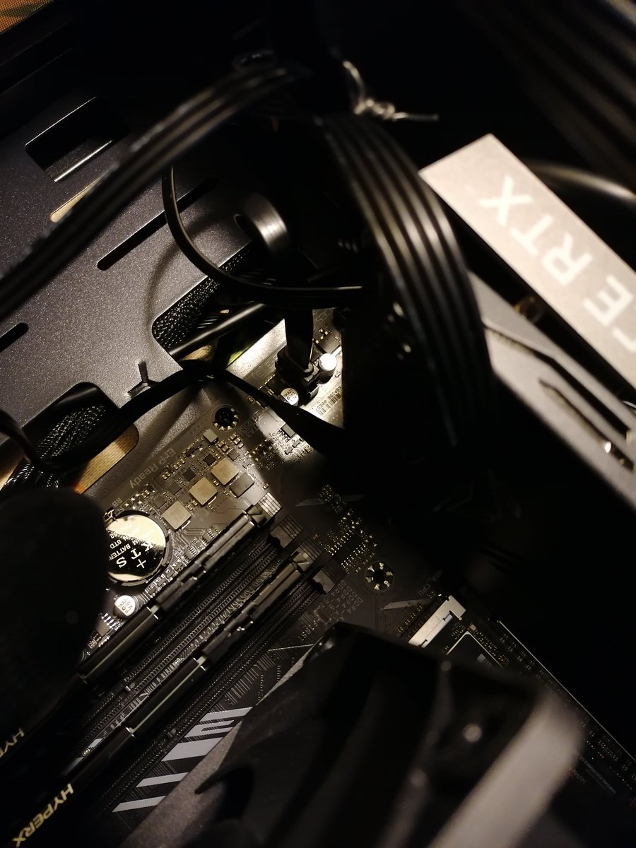 Step 11: Install SATA HDD in its bay (it took me a while to find how). Connect the SATA cable to the board. (I forgot to connect the SATA power cable , I did it when everything was assembled)