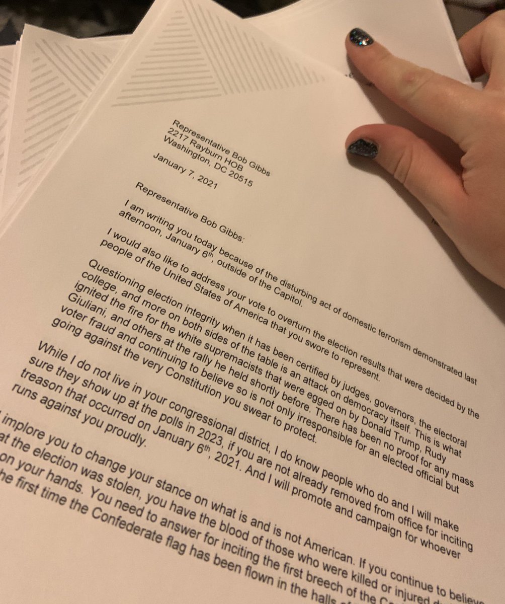 slothtier's tweet photo. happy day after the coup, expect some letters at your offices @bobgibbs @Jim_Jordan @RepBillJohnson @SteveChabot @WarrenDavidson #writeyourreps https://t.co/5WlwgyGEav