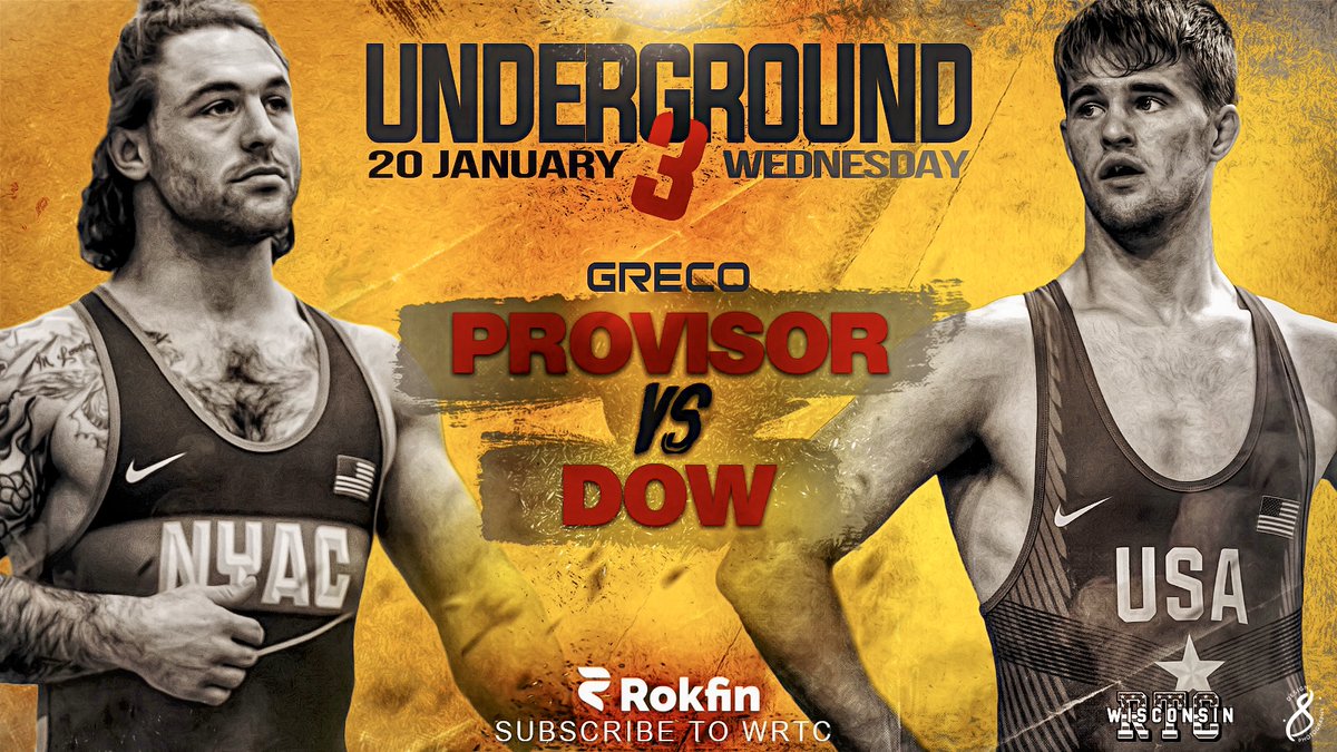 We had to make this one happen!

<a href="/tydow2000/">Tyler Dow</a> is set to tangle with <a href="/b_provisor74/">Benjamin Provisor</a> in Greco-Roman action at Underground 3!

Wednesday, January 20th at 7pm.

Subscribe at rokfin.com/Wisc.RTC

#thebattleforwisconsin