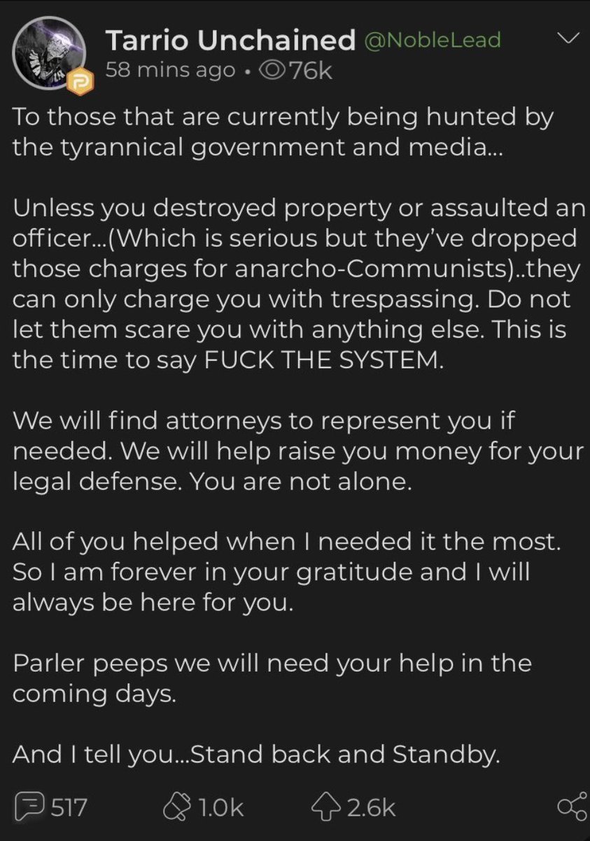The incitement and serious calls to violence aren't stopping on Parler and the platform refuses to moderate them. This isn't free speech. This is a real threat.Meanwhile,  @AppStore and  @GooglePlay continue to carry this app.  #PullParler