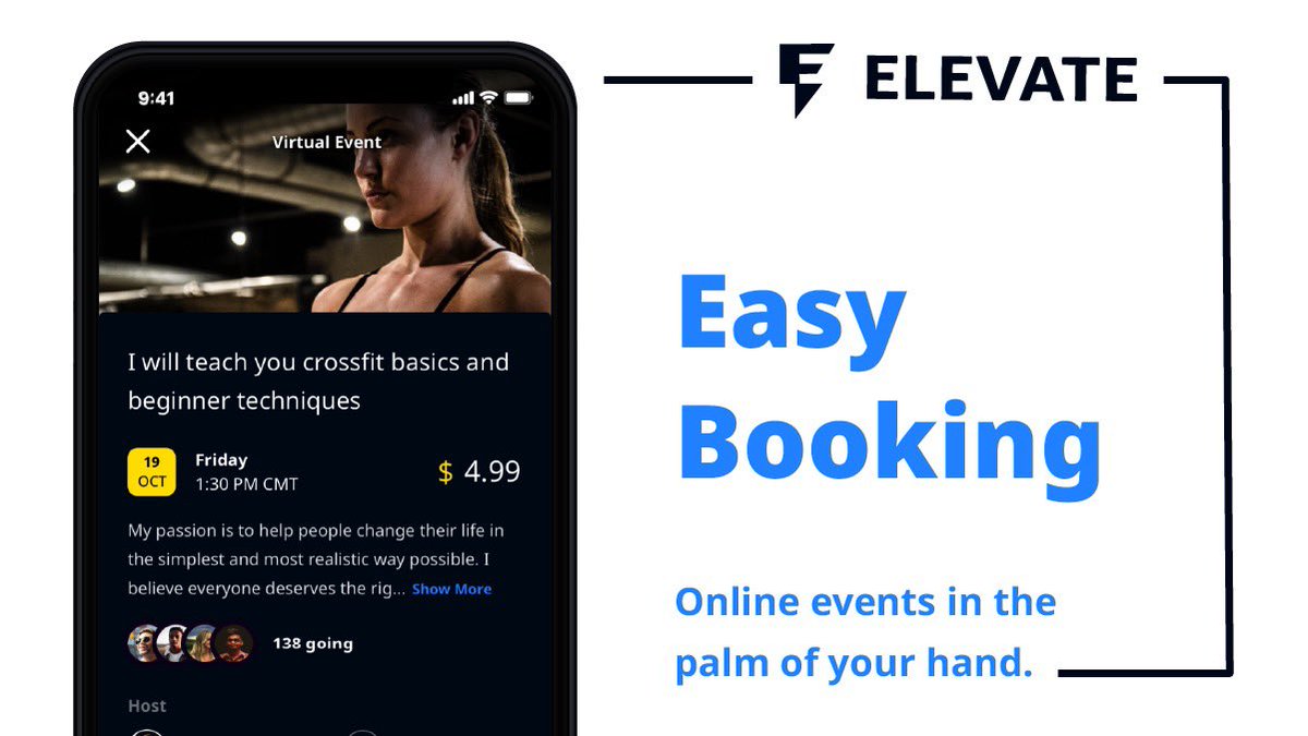 Interested in learning something new? Elevate makes booking events so much easier! Sign up today, spread the word, and start streaming.
-
Available on Google Play and the App Store