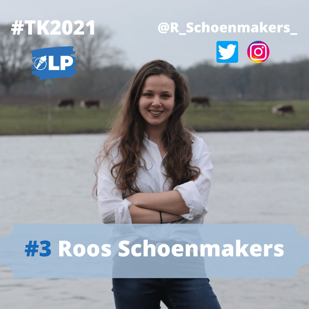 Ik doe mee aan de Tweede Kamerverkiezingen in maart 2021!! Ik sta als 3de op de lijst van de libertaire partij. Benieuwd naar mijn visie? Volg me ook via instagram <a href="/R_Schoenmakers_/">Roos Schoenmakers</a> of via LinkedIn en Facebook: Roos Schoenmakers.