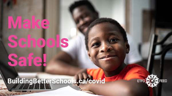 Educators want students to resume in-person learning when it is safe. Unfortunately, the pandemic is out of control! 

Tell the Ontario Premier to act now and make #onted schools safe. Email 💻 from 👉
BuildingBetterSchools.ca/covid
#onpoli
