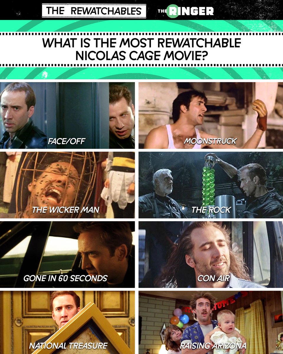 TheRewatchables's tweet photo. In honor of Nicolas Cage's birthday, we want to know: What's his most rewatchable movie? https://t.co/MoXp6xYrvr