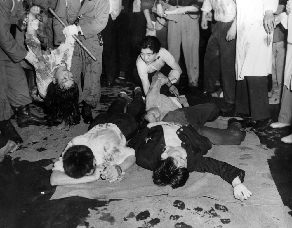On June 15, 1960, radical left-wing activists smashed their way into the National Diet compound, precipitating a bloody battle with police that injured hundreds and killed a female Tokyo University student, Kanba Michiko.