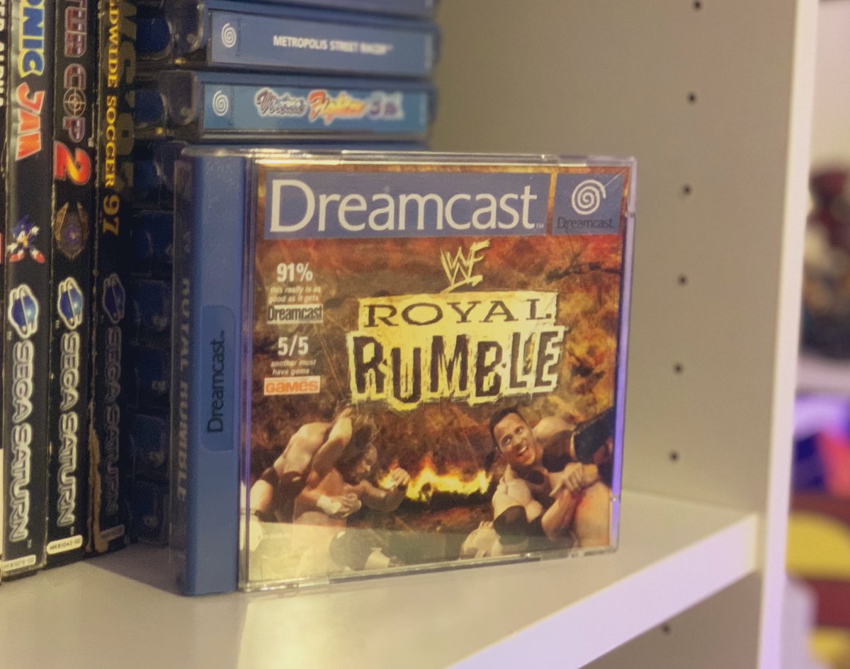 CuppaTea4Meeeee's tweet photo. 7/365 of #CuppasGameADay is WWF Royal Rumble on the Sega Dreamcast for #ItsThinkingThursdays   This has to be up there with the greatest wrestling games of the era. 

The fact you can get up to 9 wrestlers in the ring at a time is impressive even now. Pure, hectic, fun! https://t.co/TcP0AQVAM8