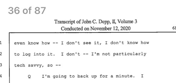 salveogvm's tweet photo. Johnny Depp’s November deposition was just unsealed and look what he says about why he created his Instagram last year 🥺

“I thought if there’s ever a time to open an acc to be able to talk directly to the people to try to lighten at least their moment with a couple of posts...” https://t.co/RcOQksZfD0