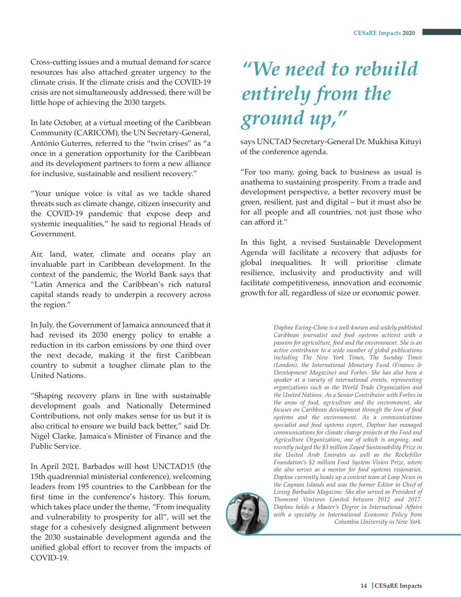 Pleased to have been asked to contribute the feature article to the most recent issue of 
CESaRE Impacts magazine, released today. In this issue, I explore how Covid19 has reshaped our region through the lens of the SDGs. Check out the online magazine at cesarejournal.org/cesare-impacts/