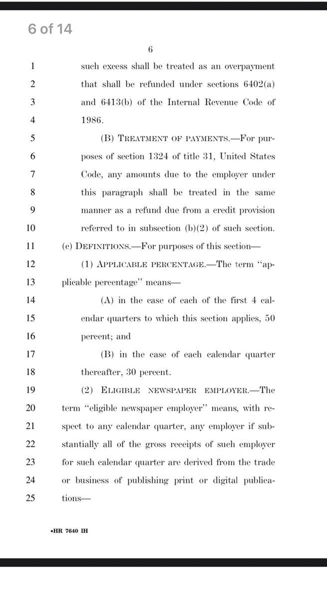 A payroll tax credit for journalists. F**k plumbers, fuck welders, f**k anybody who actually works for a living, THESE ARE BRAVE FIREFIGHTERS BRAVELY FIGHTING FIRES YOU GUYS